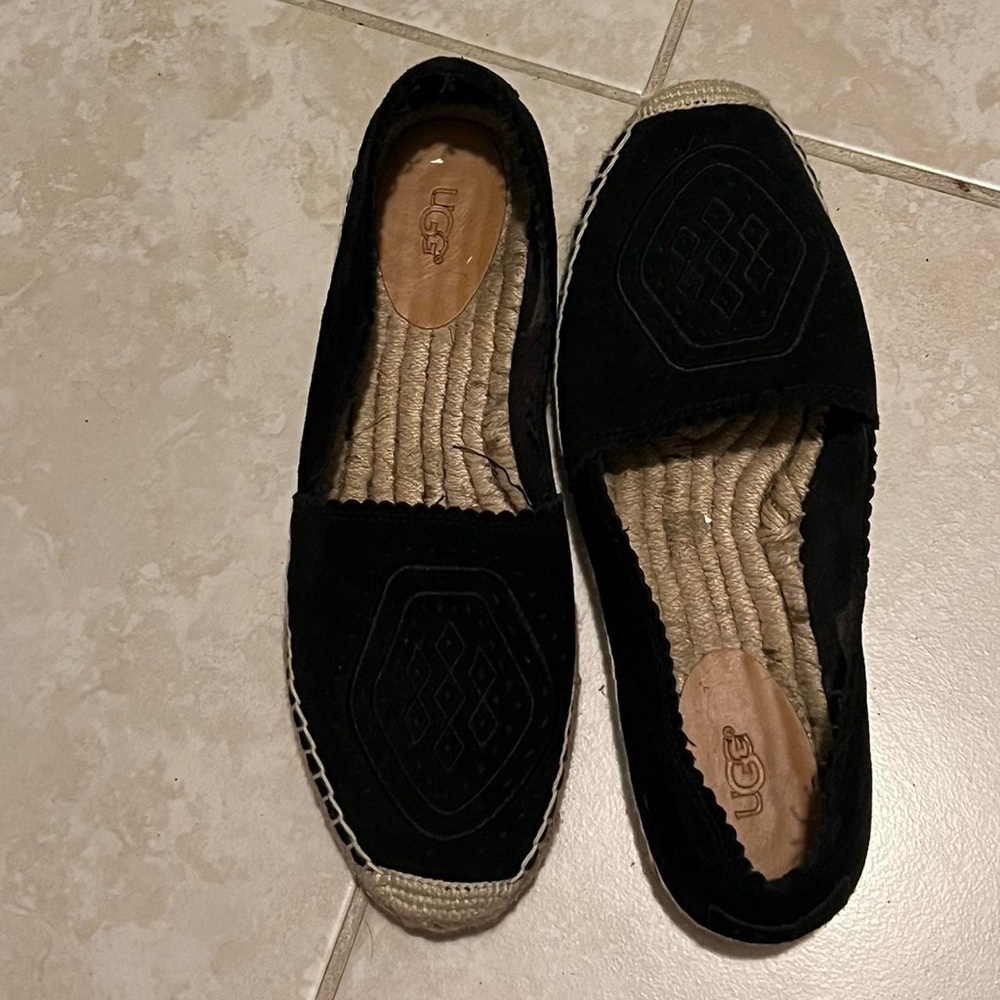 UGG Black Espadrille Shoes Versatile Comfort